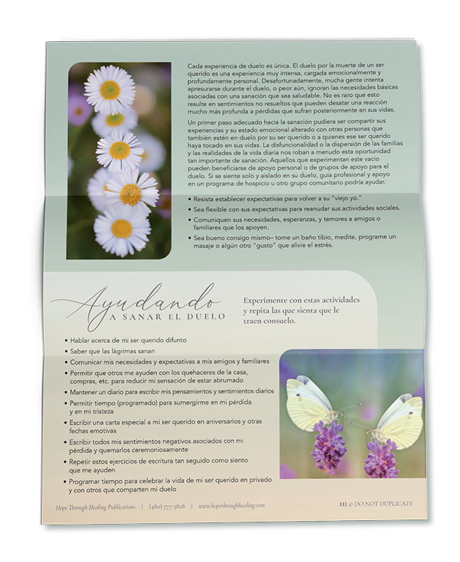 H1S-back Spanish Grief Mail series: 30 days after