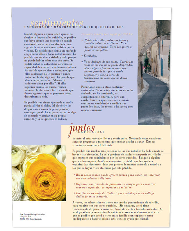 Issues-Back_Suicide-1-Spanish Spanish Grief Series: Suicide #1